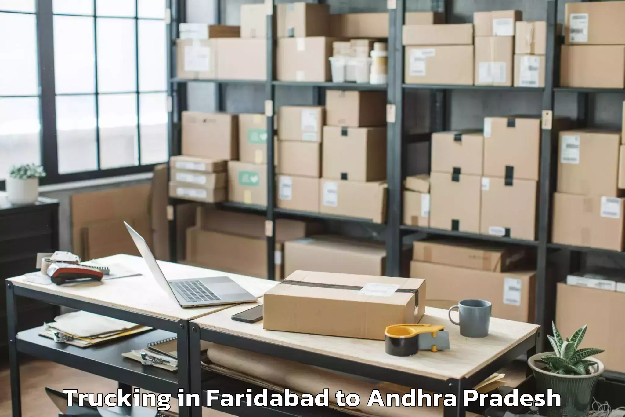 Expert Faridabad to Konthamuru Trucking